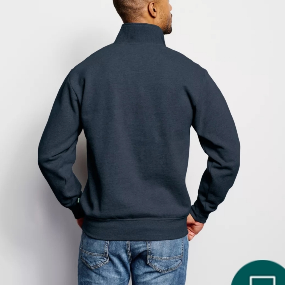Orvis Men's Signature Quarter Zip Sweatshirt Grey Size XL - Picture 2 of 16